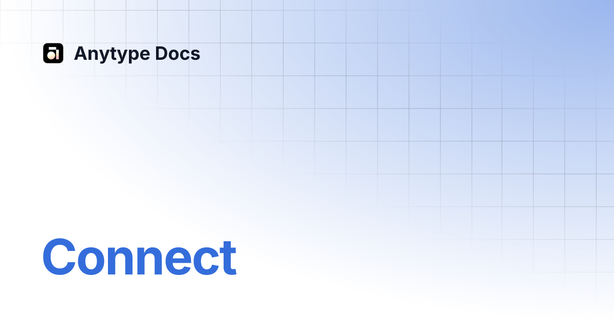 Connect Anytype Docs